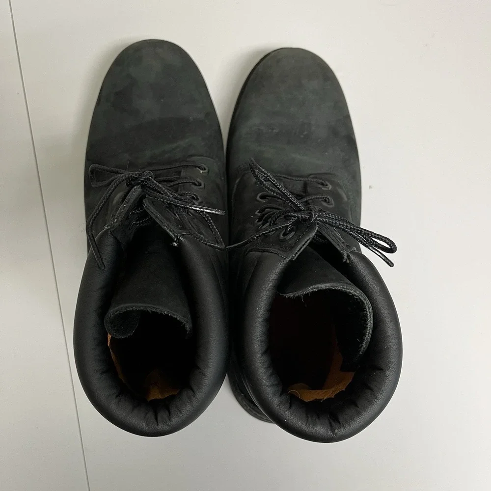 Timberland Premium 6 Inch Waterproof Boots Mens 11M Black Nubuck 73541 Work Hike